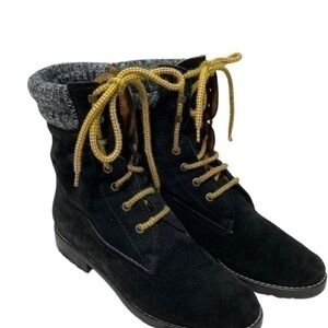 Samoa women suede boot Size 39 Color Black/Gray